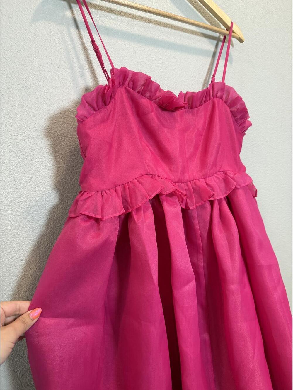 BiBi Boutique Rose Bud Dress In Hot Pink - Women's Large, NWT - Picture 4 of 9